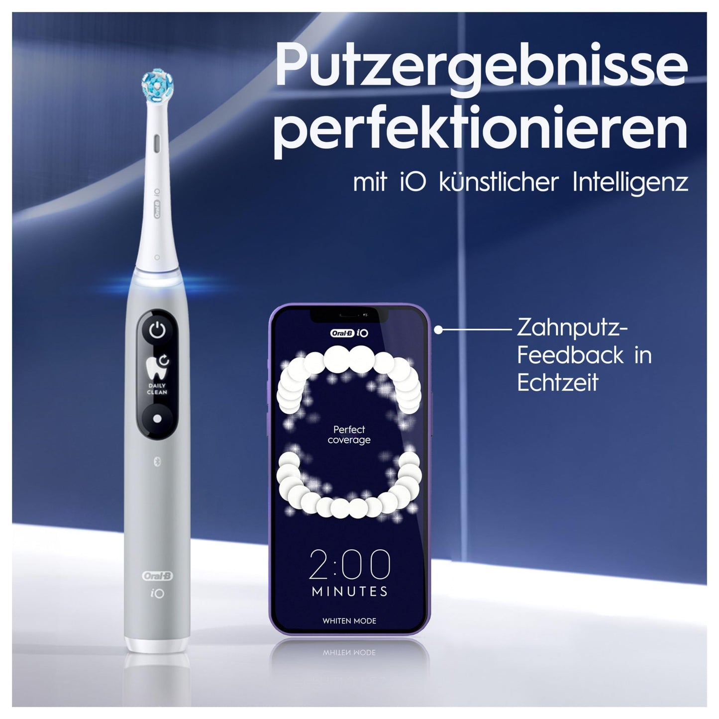Oral-B iO Series 6 Plus Edition Elektrische Zahnbürste/Electric Toothbrush, PLUS 3 Aufsteckbürsten, 5 Putzmodi für Zahnpflege, Reiseetui, Designed by Braun, Grey Opal