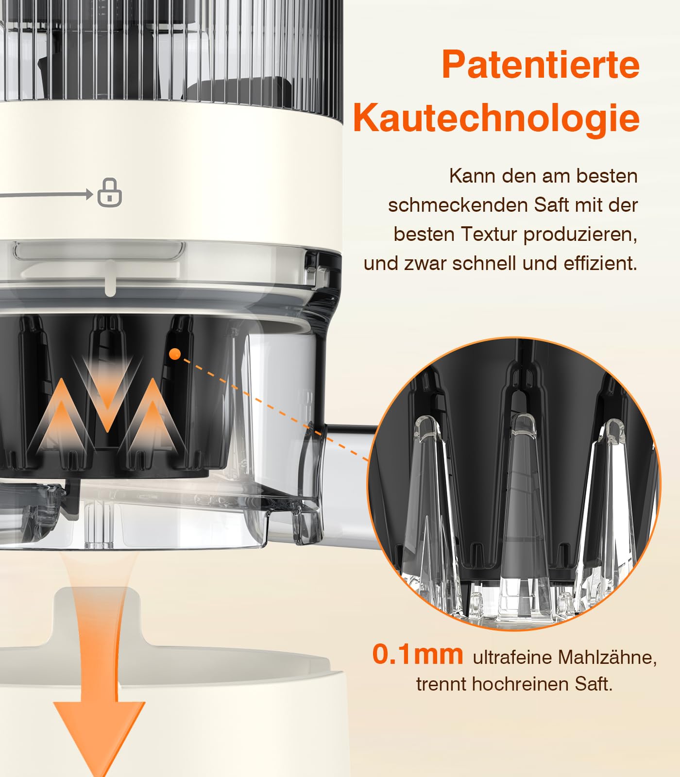 Zasmira Entsafter, Entsafter Slow Juicer mit hohem Drehmoment und 120MM-Einfüllschacht, Kein Vorschneiden entsafter für gemüse und obst, 99,6 % Saftreinheit, 1,5L, REV-Modus, einfacher zu reinigen