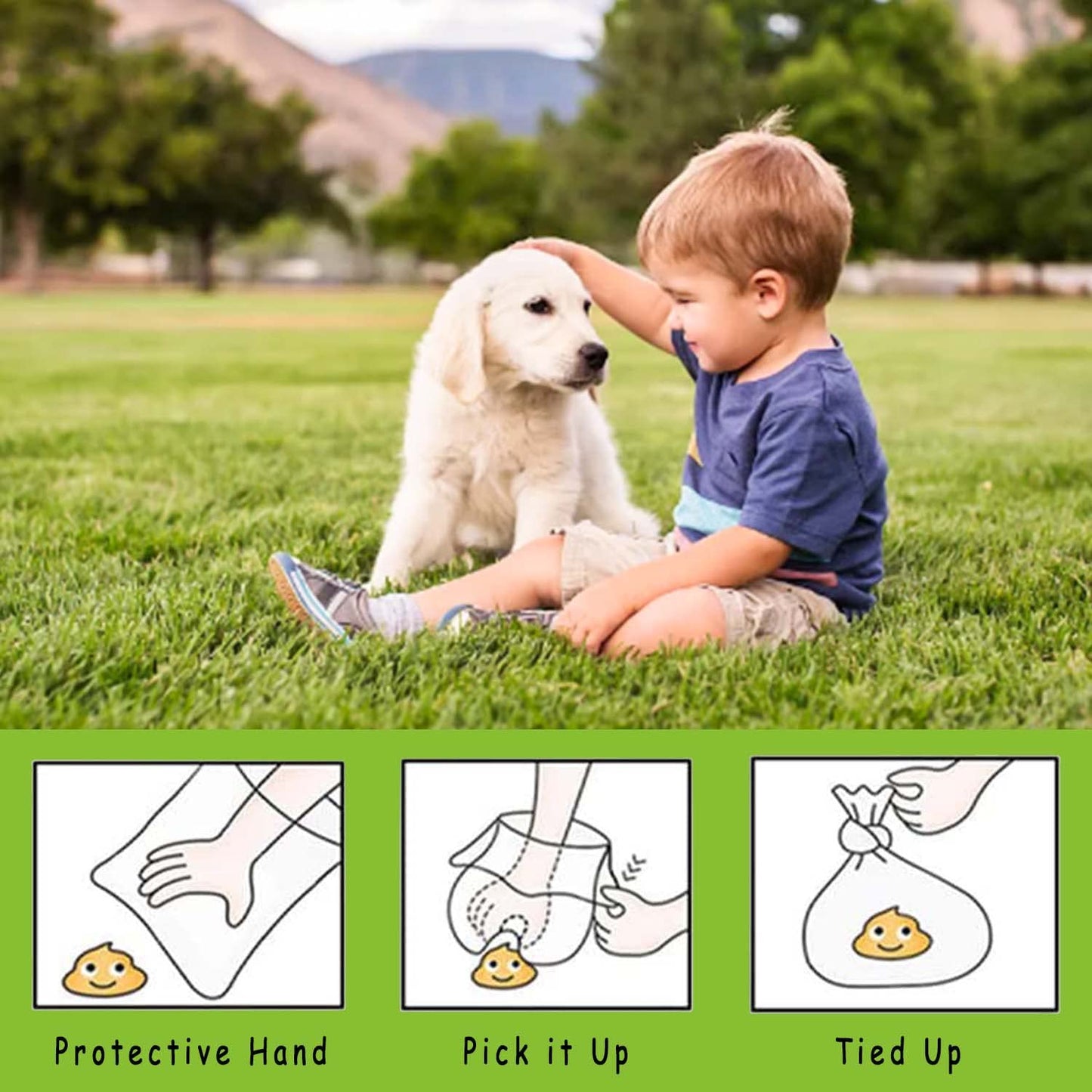 AiTodos® 600 Artikel Hundekotbeutel, Mais-Dip-Mix PET, Polyethylen + Biologisch Abbaubares Material, Halb Biologisch Abbaubarer Hundekotbeutel, Unterwegs – 31 x 23 cm – Grün (40 Rollen à 15 Stück)