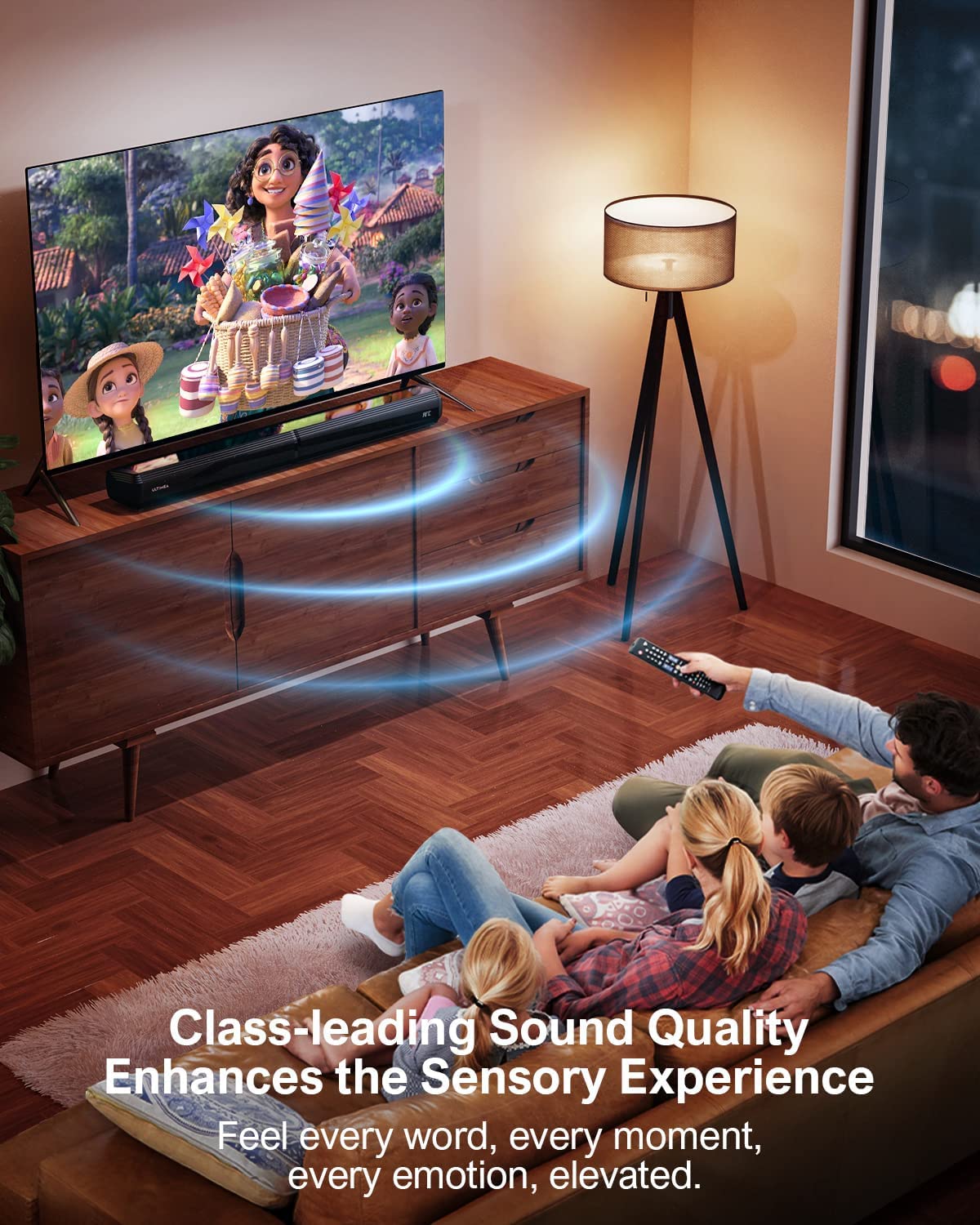 ULTIMEA 2.2-Kanal Soundbar für TV Geräte, App, teilbare 2-in-1 Soundbar für Fernseher, Bluetooth 5.3, TV-Lautsprecher mit 3 EQ-Modi und verstellbarem Bass, ARC/Optisch/Aux, Apollo S40, 2025 Version