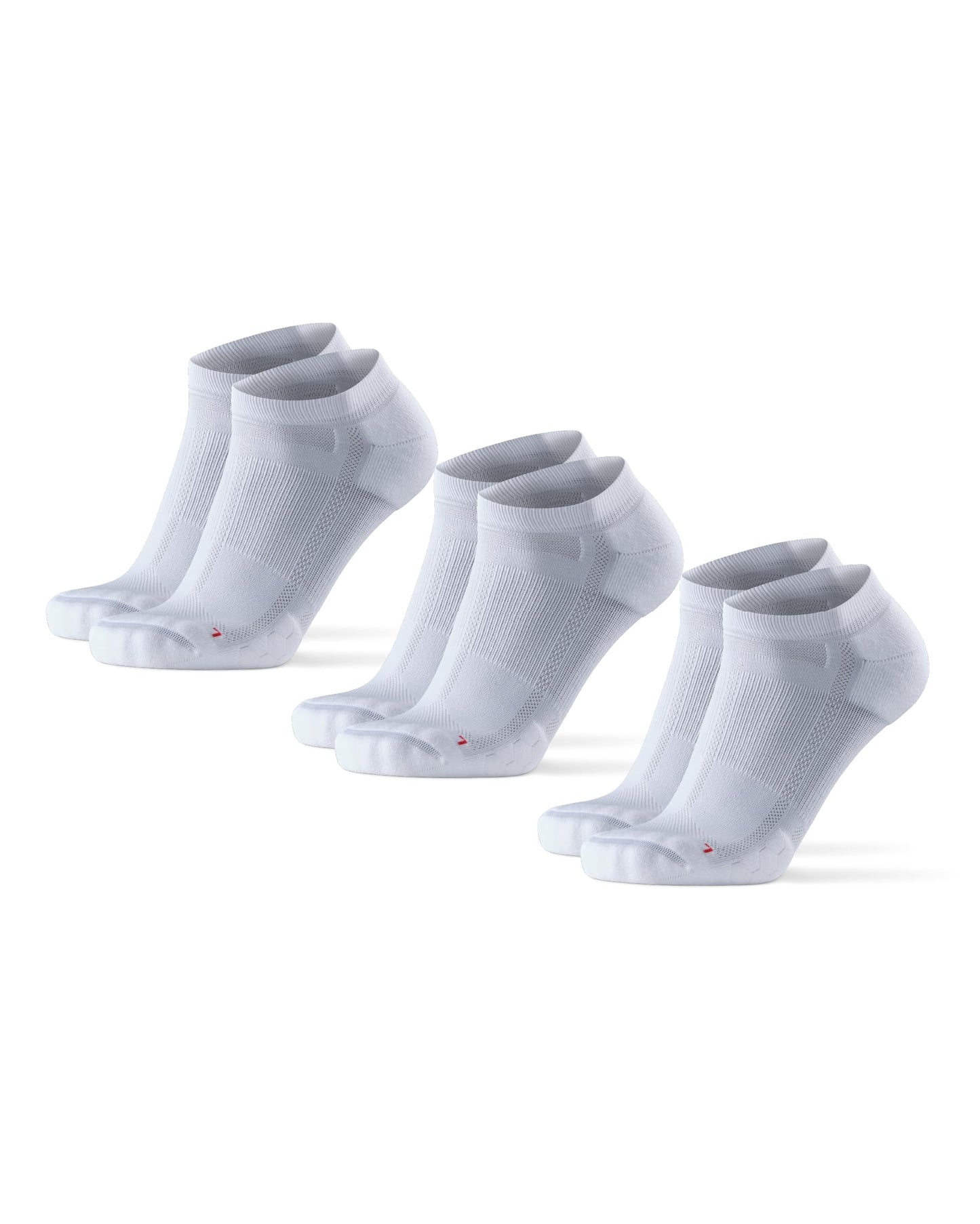 DANISH ENDURANCE Kurze Laufsocken, 3 & 5 Paar Sommer Sportsocken, Schweißableitend, Unisex, für Damen & Herren, Weiß, 39-42