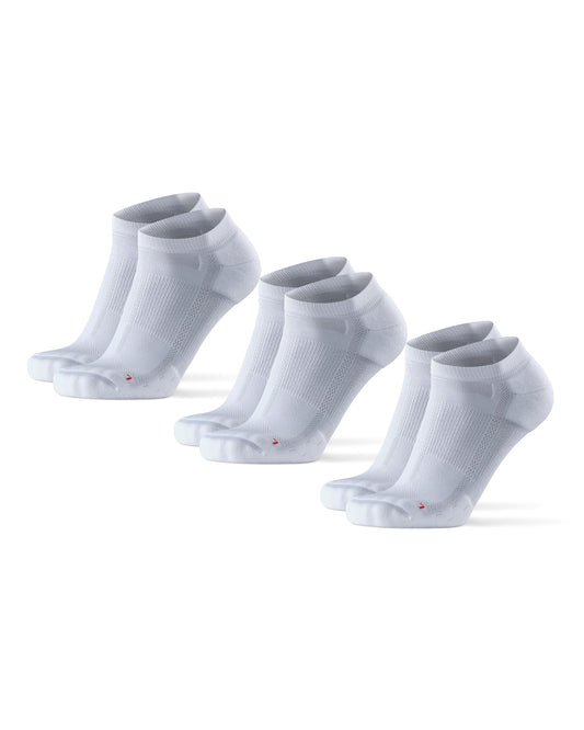 DANISH ENDURANCE Kurze Laufsocken, 3 & 5 Paar Sommer Sportsocken, Schweißableitend, Unisex, für Damen & Herren, Weiß, 39-42