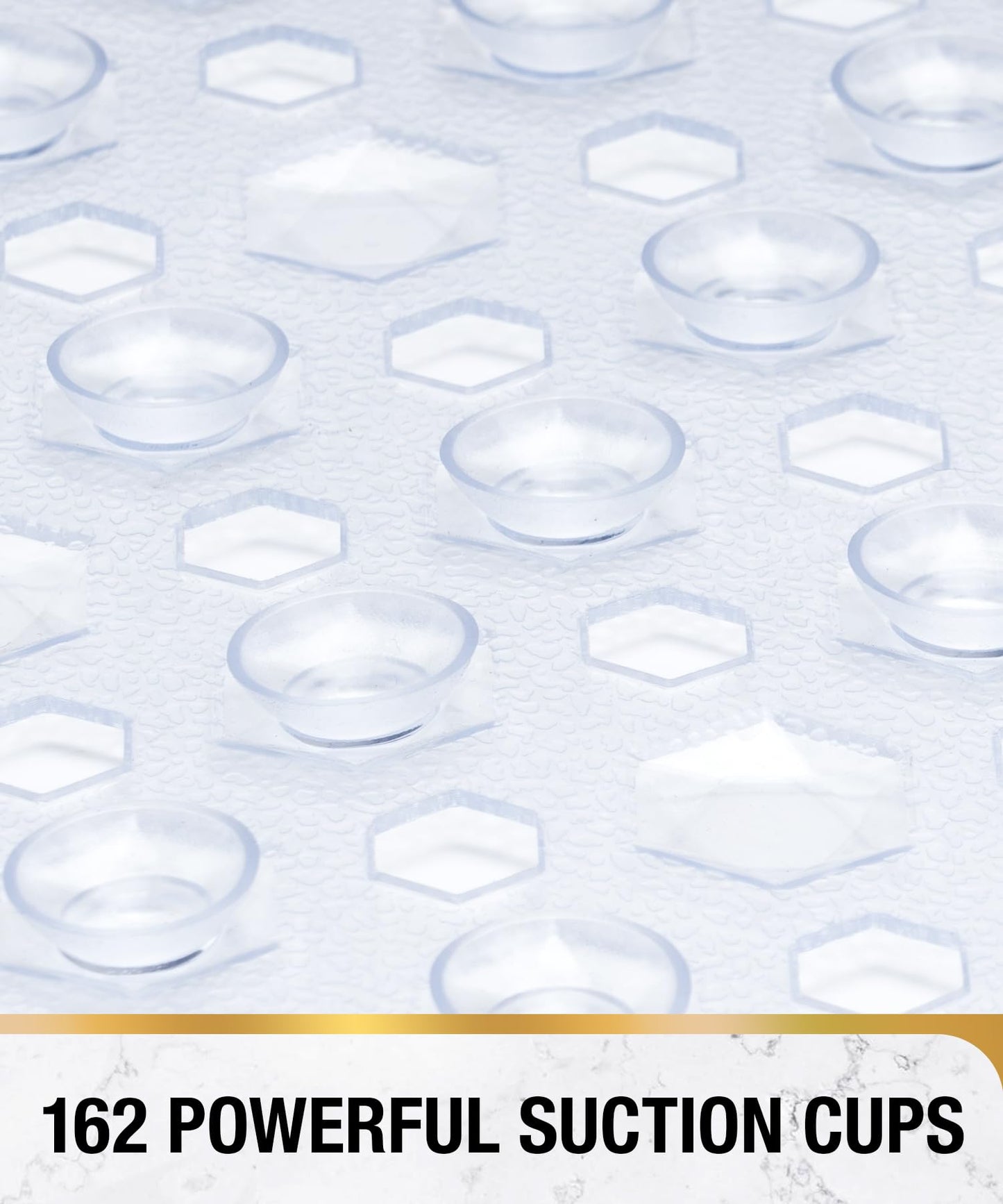 HITSLAM Duschmatte rutschfest, Antirutschmatte für die Dusche 53x53cm, Badewannenmatte mit Saugnäpfen-100% BPA-frei, Quadrat Rutschmatte Dusche schimmelresistent & maschinenwaschbar, Transparent