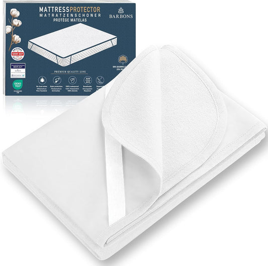 BARBONS Matratzenschoner 180x200 - Oeko-TEX Zertifiziert Matratzenschutz wasserdichte Matratzenauflage Inkontinenzunterlage waschbar Nässeschutz Atmungsaktiv (180x200cm)