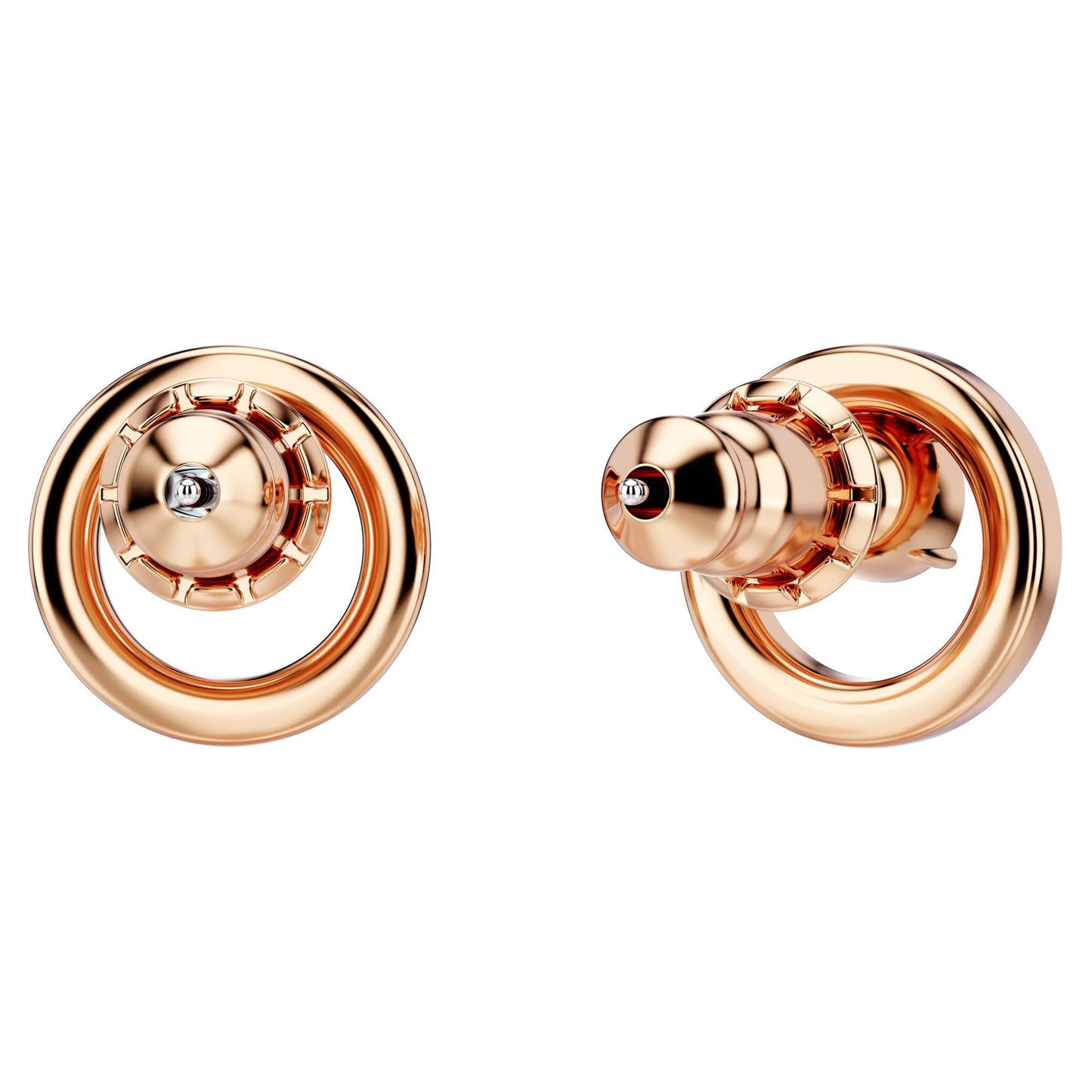 Swarovski Creativity Ohrstecker, Rund, Weiss, Roségold-Legierungsschicht