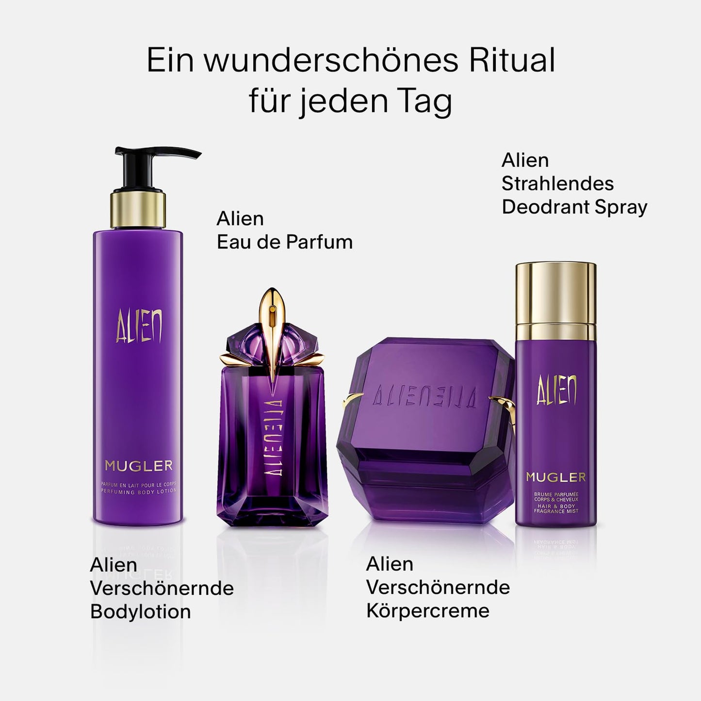 MUGLER Alien Parfümierende Bodylotion, Damen-Parfum, Amberartig, holzig und blumig, Außergewöhnlicher Duft, 200 ml