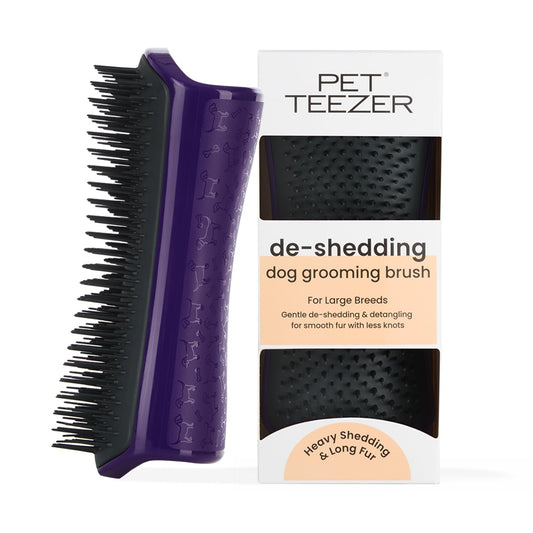 Pet Teezer, Fellpflegebürste für Hunde, Violett/Grau