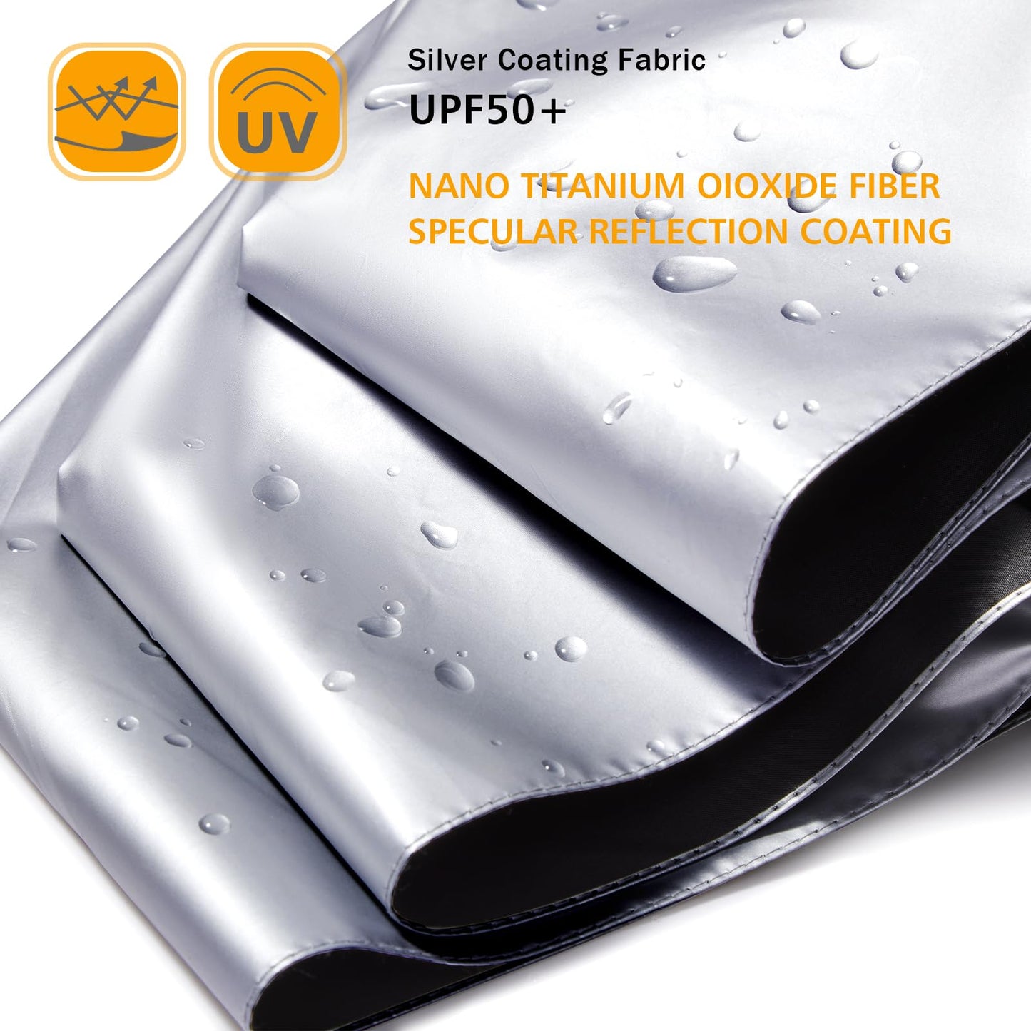 G4Free UPF 50+ UV-Schutz Reiseschirm 42/46 Inch Winddicht Silberbeschichtung Sonnenblockierender Regenschirm
