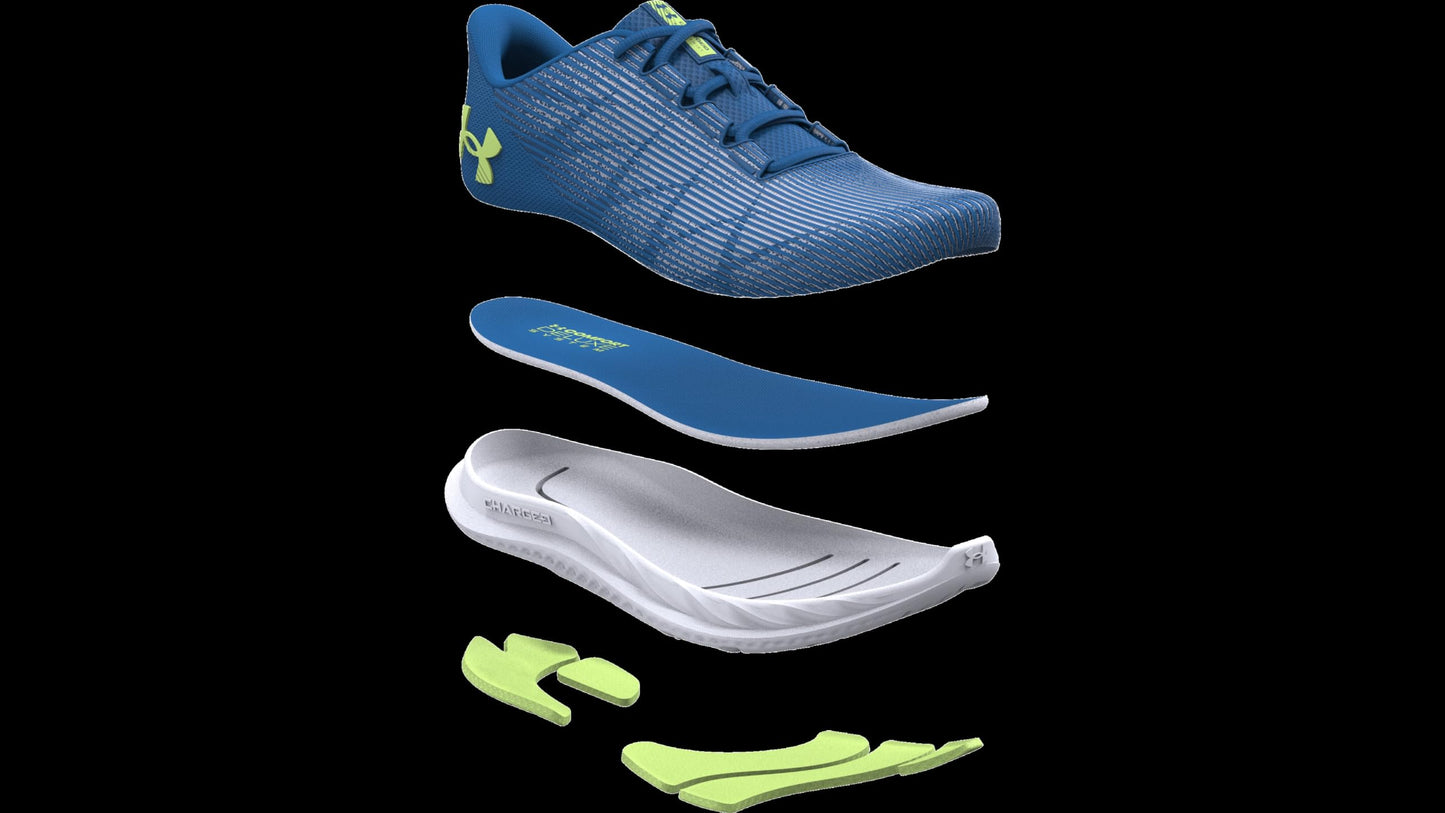 Under Armour Herren Ua Charged Speed Swift Laufschuhe, Tech Blue Tech Blue Morph Green