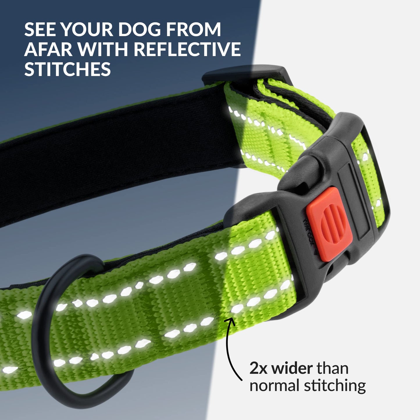 CollarDirect Reflektierendes Hundehalsband für kleinen, mittelgroßen, großen Hund, Welpen mit Schnellverschluss, Hündin, Rüde, 48 Sorten, Nylon Wasserfest