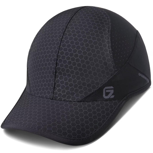 Sport Cap,Soft Brim Lightweight Waterproof Running Hat Breathable Baseball Cap Quick Dry Sport Caps Cooling Portable Sun Hats for Men Performance Cloth Workouts and Outdoor Activities Black