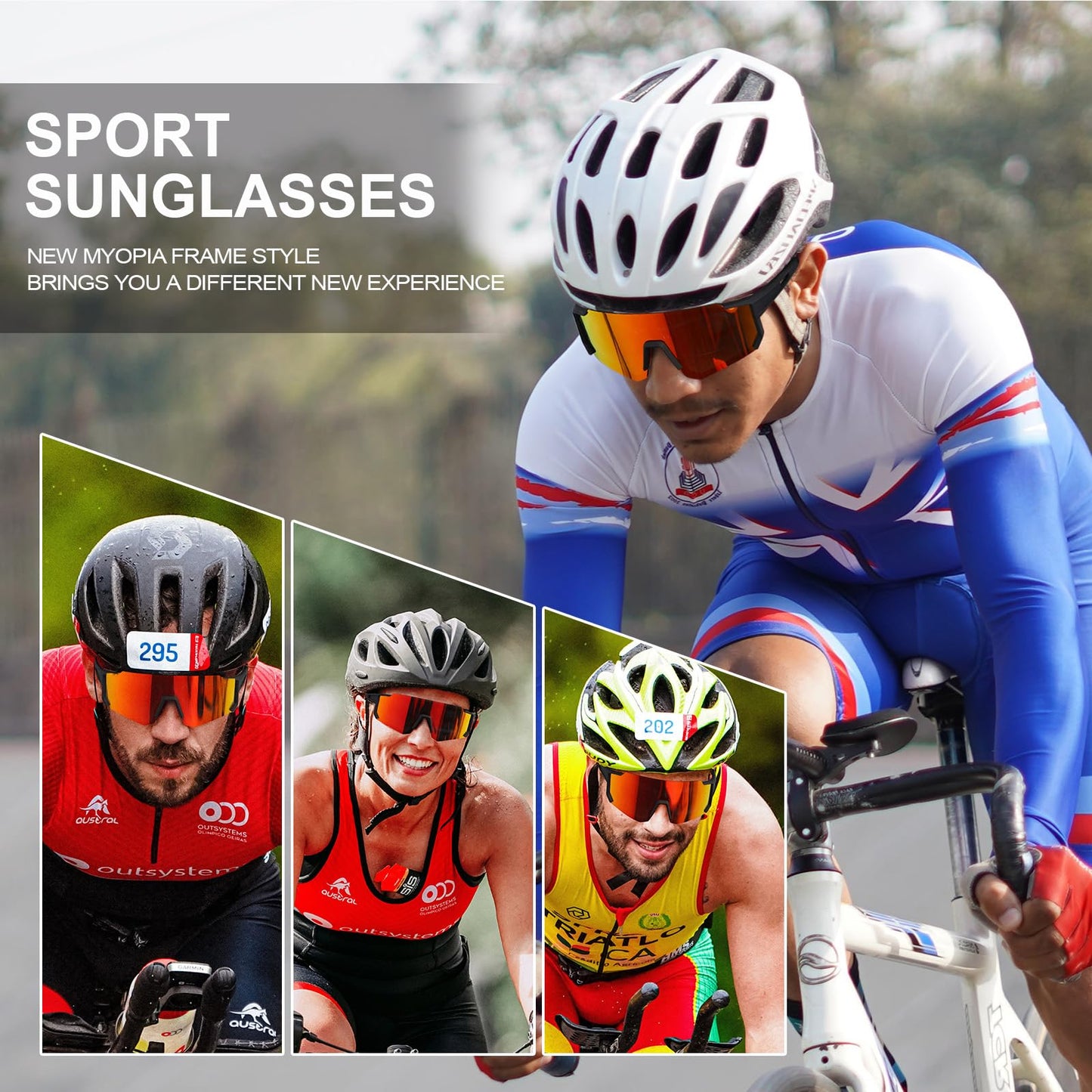 suoso Sportbrille-Sonnenbrille Herren-Damen-Fahrradbrille-Sunglasses men-Polarisiert-UV400-Damen-Ski Sonnenbrille-Schnelle Brille Rave-Radfahren-Fahrrad-Angeln-Rennrad brille 1-Schwarz rot