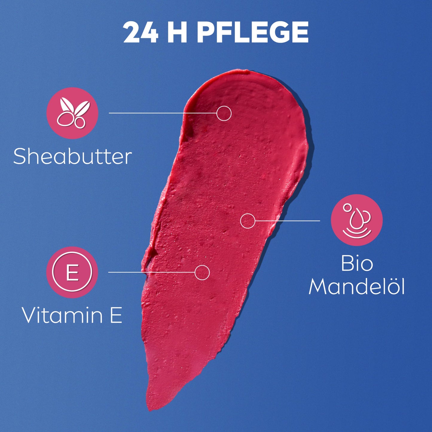 Labello Caring Beauty Pink Lippenpflegestift mit Farbe und Sonnenschutz, farbige Lippenpflege mit LSF 30, Vitamin E und Bio-Mandelöl, Lippenbalsam für Lippen und Wangen (4,8 g)