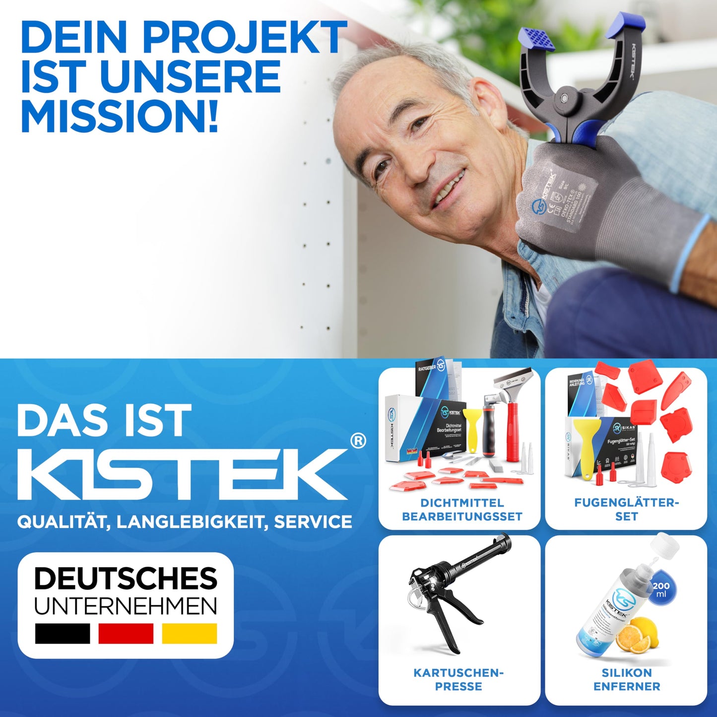 KISTEK® Klemmzwingen Set [10 Stück] - Federklemmen mit über 8cm Spannweite und starker Spannkraft - Klammern zum Leimen von Holz, Metall, etc. - Ideal zum Klemmen bei Fotografie, Pool & Werkstatt