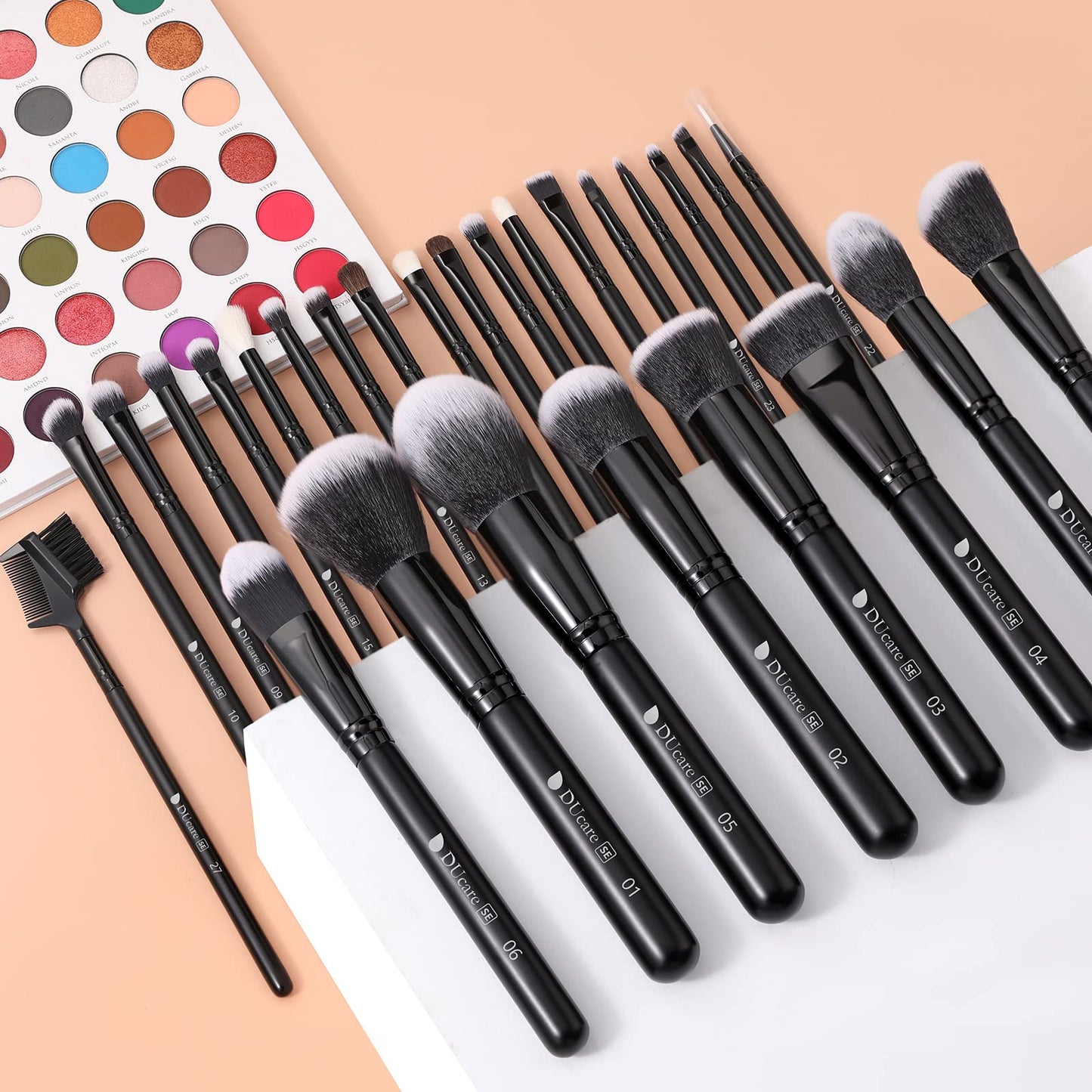 DUcare Pinselset Makeup 27 Stücke Professional Make up Matte Premium Hair Kabuki Foundation Pinsel Blending Lidschatten Schminkpinsel set