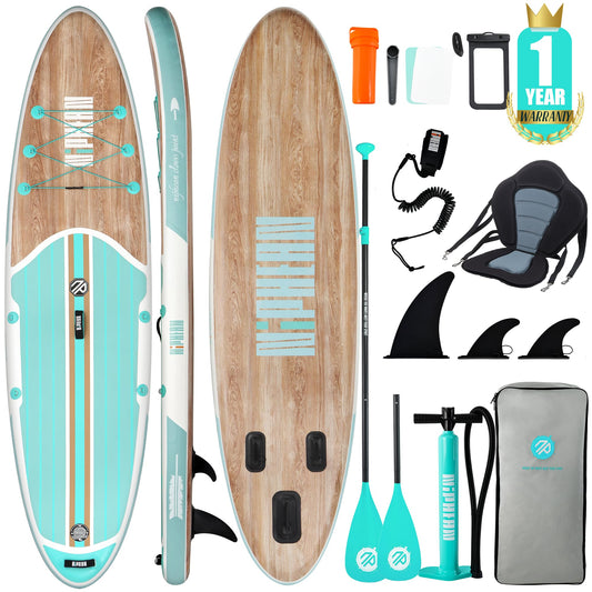 Niphean Stand up Paddle Board for Adults mit Allem Zubehör, 320cm Haltbar Paddleboard für Aller Fähigkeitsniveaus, SUP mit 200kg Tragkraft für 2 Personen, Stand up Paddling Board mit Sitz