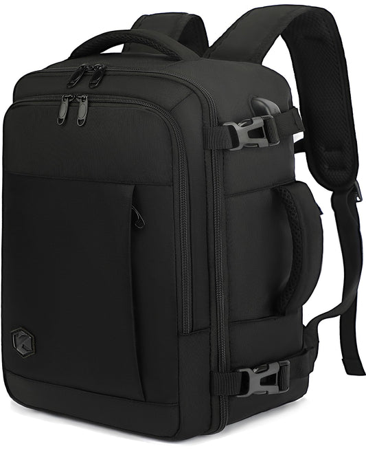 VANKEV für Ryanair Handgepäck 40x20x25 Laptop Rucksack Reiserucksack Klein Handgepäck Tasche Rucksack 14 Zoll Laptop Backpack für Herren Damen Schwarz
