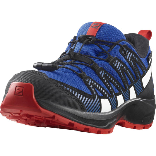 Salomon XA Pro V8 Climasalomon wasserdichte Unisex Kinder-Multisportschuhe, Outdoor-bereit, Grip in jedem Gelände, Sportlicher Look, Lapis Blue, 37