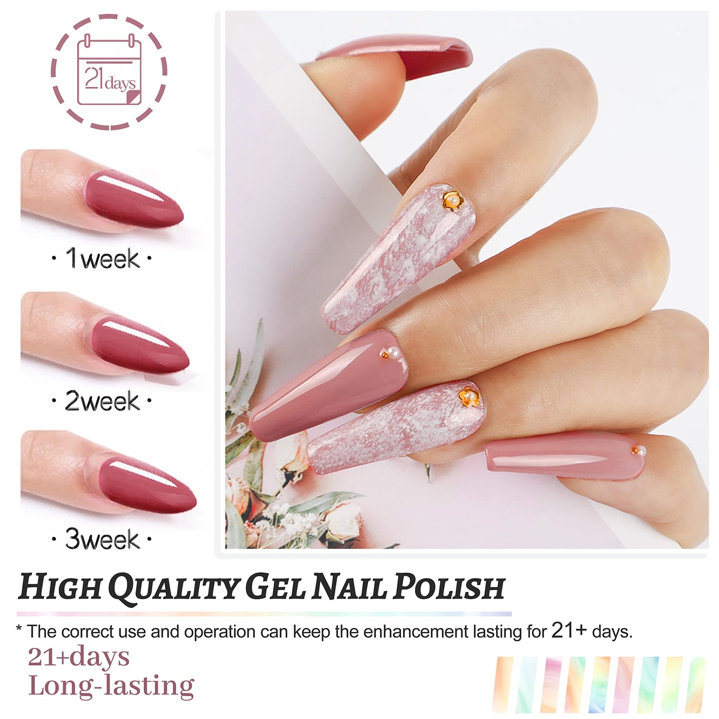 JODSONE 36-teiliges Gel-Nagellack-Set, 32 Farben, Gel-Nagellack-Set, Basislack, glänzend, matt und glitzernder Decklack, Nagellack-Set, Grün, Blau, Rot, Rosa, Kollektion, Geschenke für Frauen