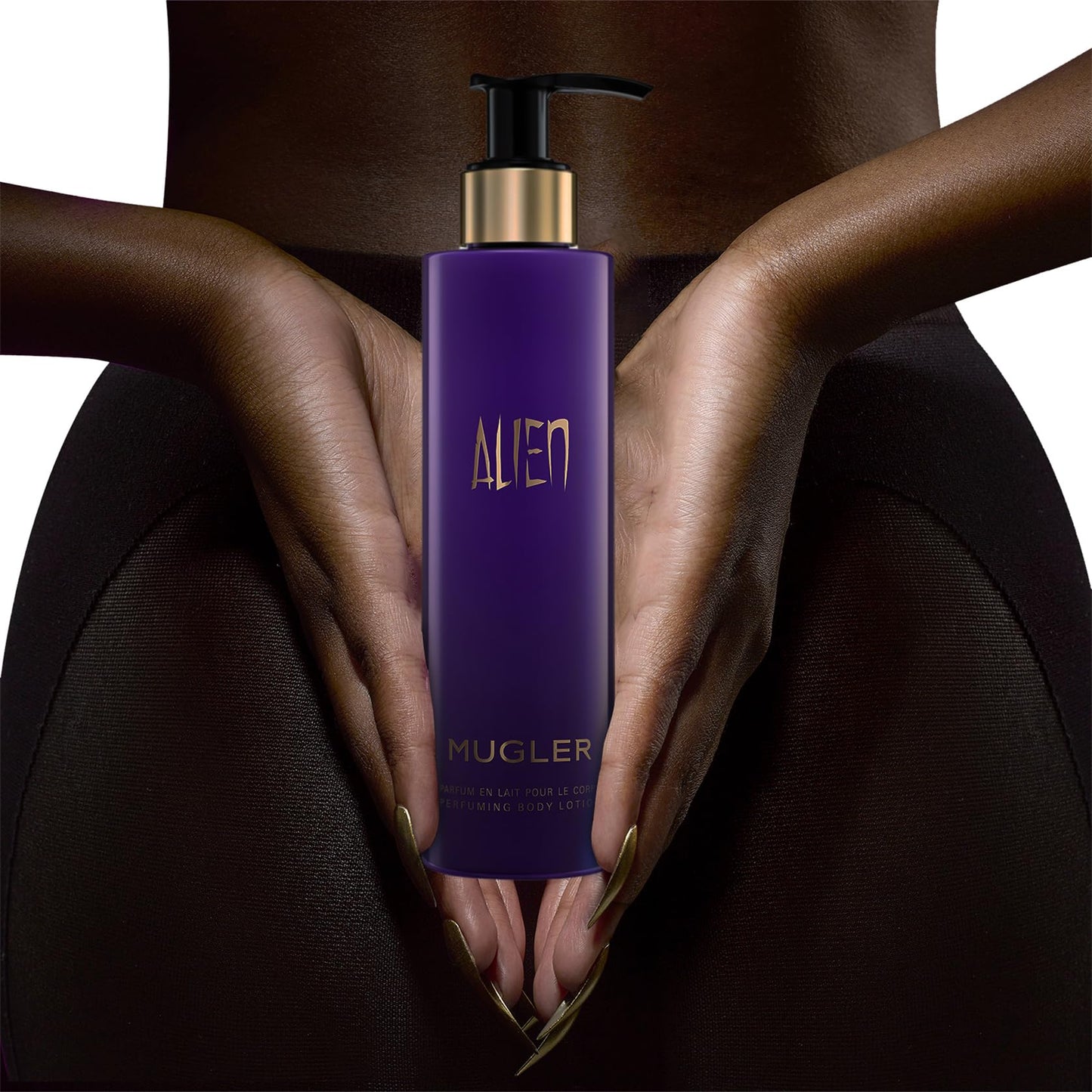 MUGLER Alien Parfümierende Bodylotion, Damen-Parfum, Amberartig, holzig und blumig, Außergewöhnlicher Duft, 200 ml